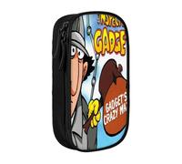 YINGD Inspector Gadget Pencil Case with Built-in Sharpener - All-in-One Storage for Pencils, Erasers, Rulers (School Use)