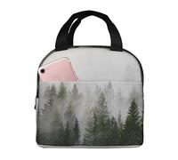YINGD Insulated Lunch Bag,Reusable Lunch Box for Men Women and Kids,Thermal Insulation and Cold Preservation Bento Box,Easy to Clean Portable Lunch Bags for Work School Office Picnic Misty Forest