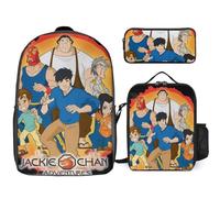 YINGD Jackie Chan Adventures Backpack School Extraterrestrial Set Three Piece UFO Combo