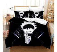 YINGD Japan- Anim-e Bed-ding -Sets- Jujutsu Kaisen D-uvet C-over Single- Double Queen -King Be-d Linen -Sets Boys Bedclothe-s No She-etDA-248F-ull79x90/200 * 229cm