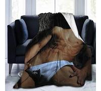 YINGD Jared Padalecki Super Sam Winchester Natural Jensen Ackles Dean Winchester Misha Collins Soft and Comfortable Warm Fleece Blankets 125CM X 100CM