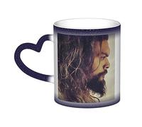 YINGD Jason Mug Momoa Ceramic Photo Coffee Mugs Magic Heat Sensitive Color Changing Coffee Mug Milk Tea Cup Personalized Gifts for Family Lovers Friends Starry Sky Blue