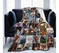 YINGD JJ Maybank Multi Purpose Blanket Super Soft,Fluffy,Warm,Cozy,Plush,Thick,for Crib Sofa Chair Living Room Gifts Travel Beach Decoration Black