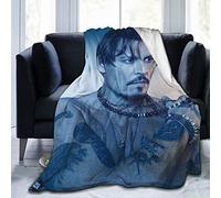 YINGD Johnny Depp Blanket Blanket Ultra Soft Flannel Throw Blankets Warm and Cozy Anti-pilling Blanket 125x100cm
