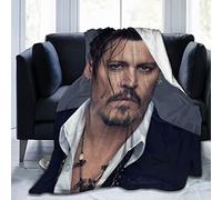 YINGD Johnny Depp Blanket Lamb Blanket D Print Plush Blanket Bedding Decor Blanket for Living Room Bedroom Dorm Decor
