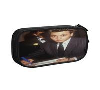 YINGD Johnny Depp Pencil Case with RFID-Blocking Pocket - Secure Oxford Cloth Organizer for Cards, Pens, Cash