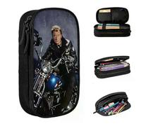 YINGD Johnny Hallyday Pencil Case Fashion Rock Star Music French Singer Pen Holder Bag Girl Boy Students School Gifts Pencilcases