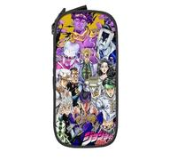 YINGD JoJo's Bizarre Adventure Large Pencil Case, Durable Pencil Pouch with Big Capacity, Portable Stationery Bag, Aesthetic Zipper Pencil Box for School Co