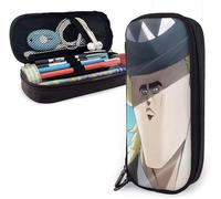 YINGD JoJo's Bizarre Speedwagon Meme Leather Pencil Case Big Capacity with Zipper Large Storage Pen Pencil Pouch Box Organizer Practical Bag Holder