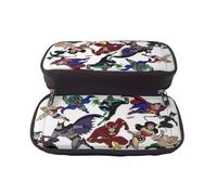 YINGD Justice League Unlimited Pencil Case Waterproof Brown Pen Bag for Artists Students & Professionals