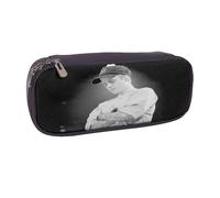 YINGD Justin Bieber Pencil Case Multi-Purpose Leather Pouch with Zipper & Elastic Straps