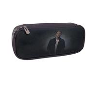 YINGD Justin Bieber Pencil Case Water-Resistant Synthetic Leather Pouch for Writing Tools