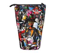 YINGD Kamen Rider Pencil Case Expandable Peanuts Organizer Bags Retractable Cute Large Capacity Boy Girl Stationery Pouch Lightweight for School Office cc97