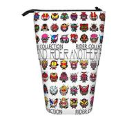 YINGD Kamen Rider Pencil Case Expandable Peanuts Organizer Bags Retractable Cute Large Capacity Boy Girl Stationery Pouch Lightweight for School Office xz119