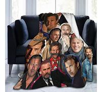 YINGD Kevin Costner Posters Photo Throw Blanket Room Decor Warm Lightweight Fluffy Soft Plush Blankets Gifts for Women Men All Season 125CM X 100CM