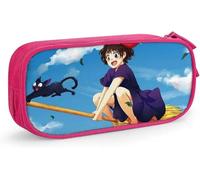 YINGD Kiki's Delivery Service Pencil Bag Portable Large Capacity Double Zipper Pencil Case for Office School Travel SAOE