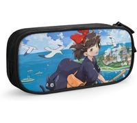 YINGD Kikis Delivery Service Pencil Pouch Large Capacity Double Zipper Pencil Pouch for Office School Travel-Black SAOE