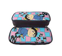 YINGD King Ranking Pencil Case Stationery Pouch for Kids Students Unisex PU Leather Stain Resistant Durable Large Capacity B92