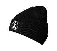 YINGD Knitted hat Brain Cancer Awareness Brain Tumor Soft Beanie Hat Winter Hat Unisex for Men Women Black