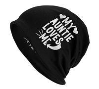 YINGD Knitted Hat My Auntie Loves Me Knit Hat Unisex Winter Warm Knitted Hat