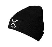 YINGD Knitted hat Xrp Ripple Soft Beanie Hat Winter Hat Unisex for Men Women Black