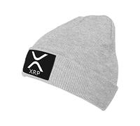 YINGD Knitted hat Xrp Ripple Soft Beanie Hat Winter Hat Unisex for Men Women Gray