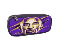 YINGD Kobe Bryant Pencil Case Compact PU Leather Pen Bag with Interior Storage Space