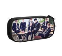 YINGD Kpop BTS Pencilcase Large Capacity Pencil Case Double Zipper