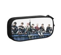 YINGD Kpop BTS Pencilcase Large Capacity Pencil Case Double Zipper