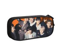 YINGD Kpop BTS Pencilcase Large Capacity Pencil Case Double Zipper