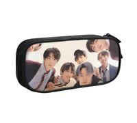 YINGD Kpop BTS Pencilcase Large Capacity Pencil Case Double Zipper