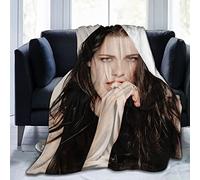 YINGD Kristen Stewart Flannel Blanket Soft Lap Blankets Anti Pilling air Conditioning Blanket Decor for Sofa Living Room Bedroom - 50"x40"