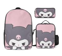 YINGD Kuromi Backpack Knowledge Space Colony Bookbag with Dome Lunch System
