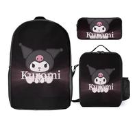 YINGD Kuromi Backpack School Explorer Set Three Piece Discovery Combo