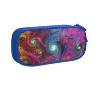 YINGD Large Capacity Pencil Case, Abstract Fractal Ethereal Spiral Pattern Pencil Pouch 2 Compartments Pencil Bag