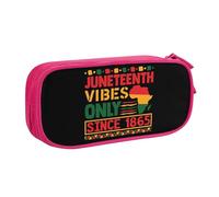 YINGD Large Capacity Pencil Case, Black History Month Day Pattern Pencil Pouch 2 Compartments Pencil Bag