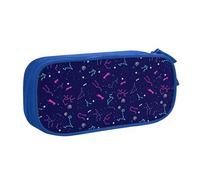 YINGD Large Capacity Pencil Case, Colorful Horoscope Zodiac Pattern Pencil Pouch 2 Compartments Pencil Bag
