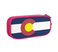 YINGD Large Capacity Pencil Case, Comic Sun Rays Colorful Pattern Pencil Pouch 2 Compartments Pencil Bag