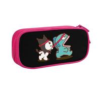 YINGD Large Capacity Pencil Case, Cute Bird Swan Animals Pattern Pencil Pouch 2 Compartments Pencil Bag