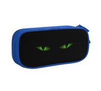 YINGD Large Capacity Pencil Case, Green Glowing Evil Eyes Pattern Pencil Pouch 2 Compartments Pencil Bag