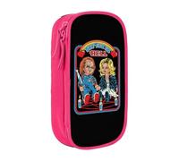 YINGD Large Capacity Pencil Case, Retro British London Postcard Pattern Pencil Pouch 2 Compartments Pencil Bag