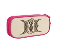 YINGD Large Capacity Pencil Case, Triple Moon Triple Goddess Pattern Pencil Pouch 2 Compartments Pencil Bag