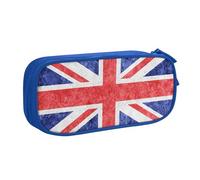 YINGD Large Capacity Pencil Case, United Kingdom Flag Patriotic Pattern Pencil Pouch 2 Compartments Pencil Bag