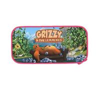 YINGD Large Pen Box Cute Cat Kitty Playing Music Note Office Clef Musician Cats Double Layer Pencil Bag Girl Bag pjd463