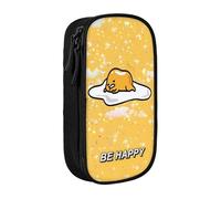 YINGD Large Pen Box Garfield No Thoughts Head Empty Office Cartoon Double Layer Pen Case Women Perfect Gifts