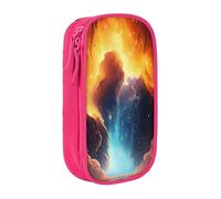 YINGD Large Storage Pencil Case, Mysterious Universe Pattern with Zipper Large Capacity Pen Bag