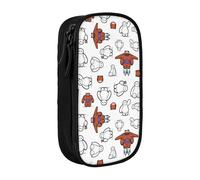 YINGD Large Storage Pencil Case, Purple Forest Landscape Pattern with Zipper Large Capacity Pen Bag