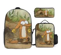 YINGD Le Grand méchant Renard et autres contes Backpack Academic Champion Set Winning Three Piece School Combo