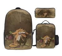 YINGD Le Grand méchant Renard et autres contes Backpack Academic Pioneer Set Trailblazing Bookbag with Explorer Lunch