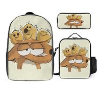 YINGD Le Grand méchant Renard et autres contes Backpack Bright Future Set Inspirational Bookbag with Smart Nutrition Pack